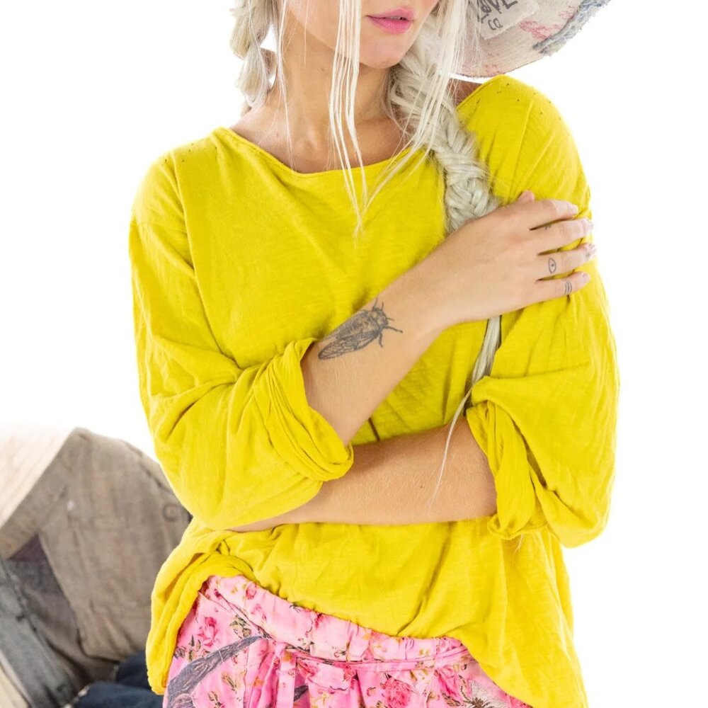 Magnolia Pearl Lemon Yellow Long Sleeve Tee